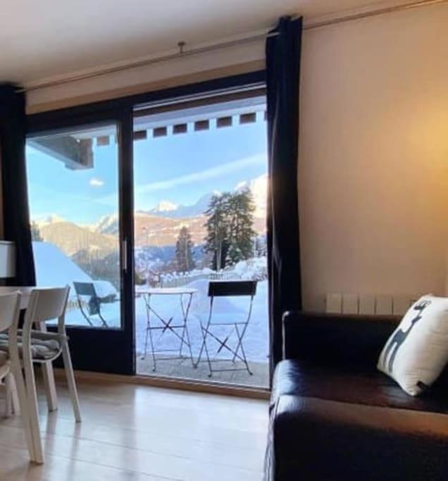 La Marmotte: Vue Mont Blanc, Terrasse, Parking Apartment กงบลู ภายนอก รูปภาพ