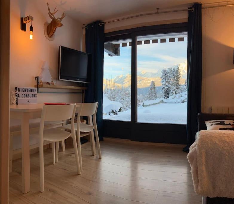 La Marmotte: Vue Mont Blanc, Terrasse, Parking Apartment กงบลู ภายนอก รูปภาพ