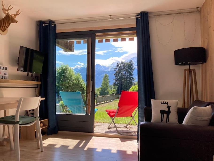 La Marmotte: Vue Mont Blanc, Terrasse, Parking Apartment กงบลู ภายนอก รูปภาพ